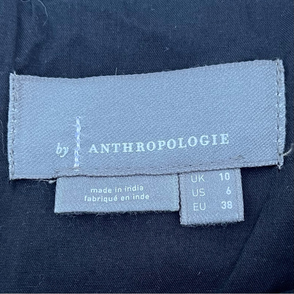 Anthropologie Women’s Size 6 Embroidered Skirt black Floral - Picture 2 of 6